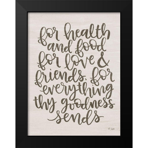 Give Thanks II Black Modern Wood Framed Art Print by Jaxn Blvd.