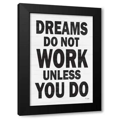 Dreams Black Modern Wood Framed Art Print with Double Matting by Jaxn Blvd.