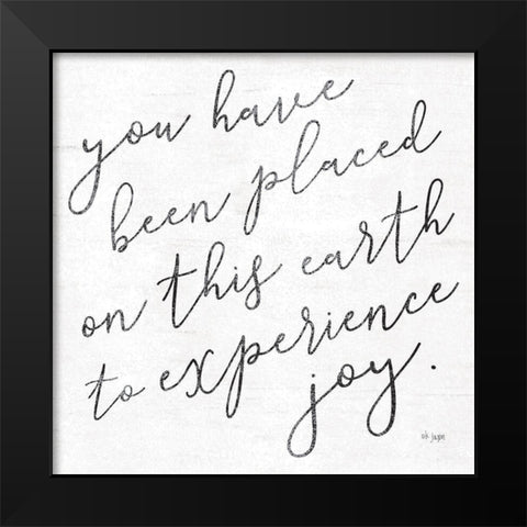 Placed on this Earth Black Modern Wood Framed Art Print by Jaxn Blvd.