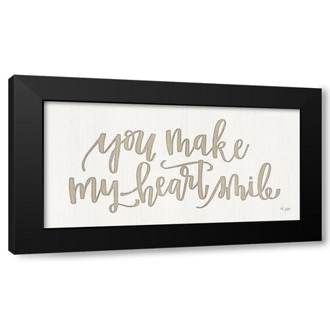 You Make My Heart Smile Black Modern Wood Framed Art Print with Double Matting by Jaxn Blvd.