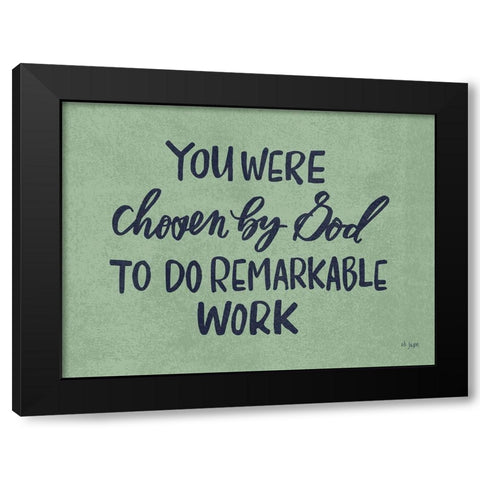 Chosen by God Black Modern Wood Framed Art Print with Double Matting by Jaxn Blvd.