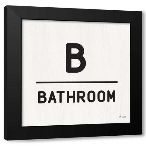 Bathroom Black Modern Wood Framed Art Print by Jaxn Blvd.