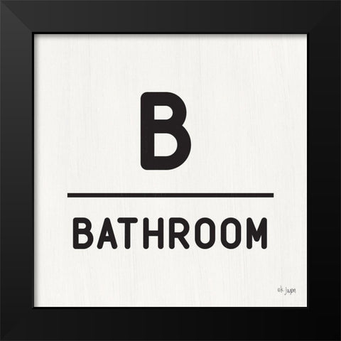 Bathroom Black Modern Wood Framed Art Print by Jaxn Blvd.