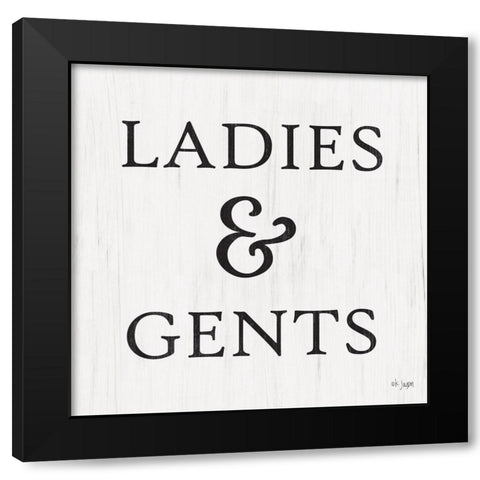 Ladies And Gents Black Modern Wood Framed Art Print by Jaxn Blvd.