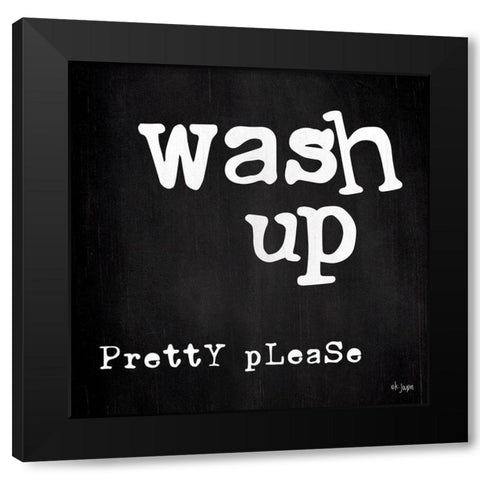 Wash Up Black Modern Wood Framed Art Print by Jaxn Blvd.