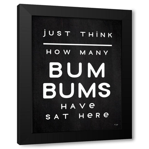 Bum Bums Black Modern Wood Framed Art Print with Double Matting by Jaxn Blvd.