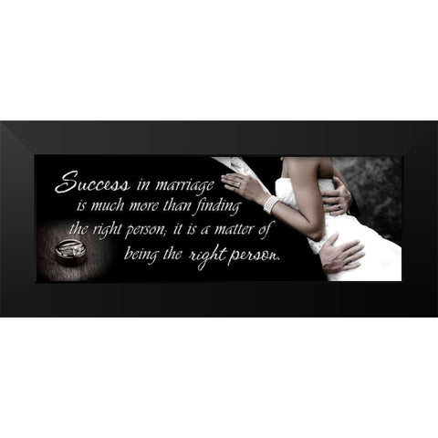 Success in Marriage Black Modern Wood Framed Art Print by Spivey, Justin