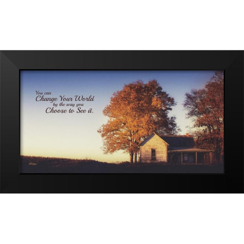 Change Your World Black Modern Wood Framed Art Print by Spivey, Justin