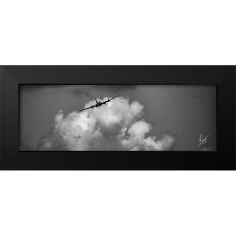 Soaring Black Modern Wood Framed Art Print by Spivey, Justin