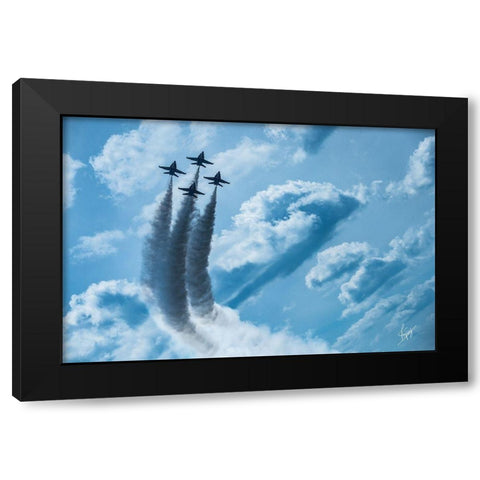 Making Clouds Black Modern Wood Framed Art Print by Spivey, Justin