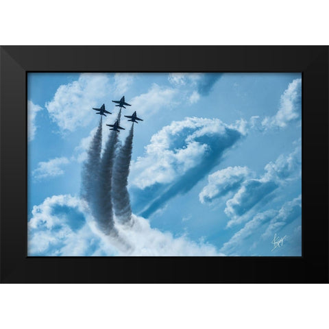 Making Clouds Black Modern Wood Framed Art Print by Spivey, Justin
