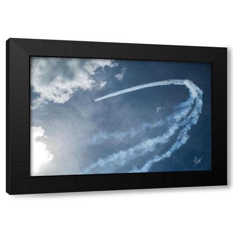 Clouded Space Black Modern Wood Framed Art Print by Spivey, Justin