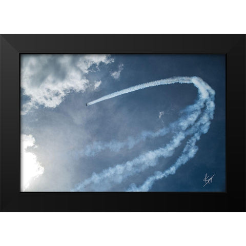 Clouded Space Black Modern Wood Framed Art Print by Spivey, Justin
