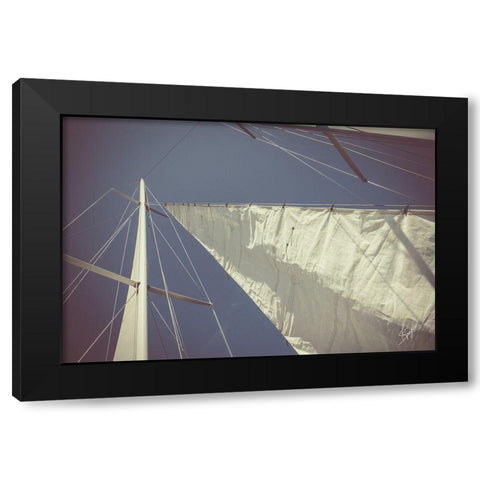 Sailing a Line Black Modern Wood Framed Art Print by Spivey, Justin