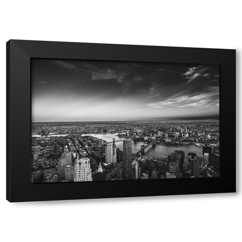 Peace Above Black Modern Wood Framed Art Print by Spivey, Justin