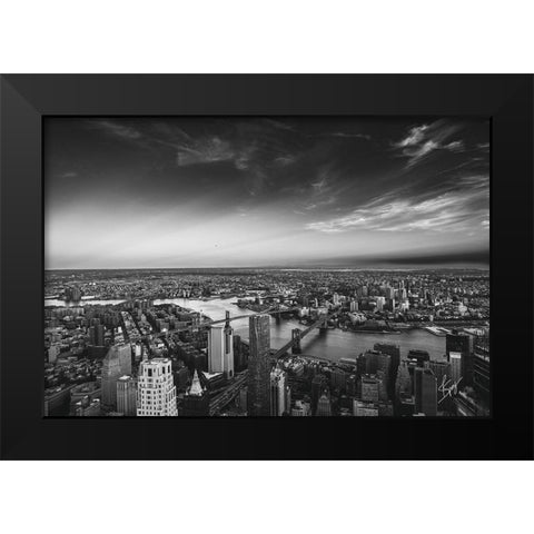 Peace Above Black Modern Wood Framed Art Print by Spivey, Justin