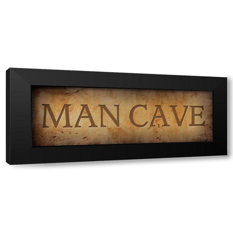 Man Cave Black Modern Wood Framed Art Print by Jones, John