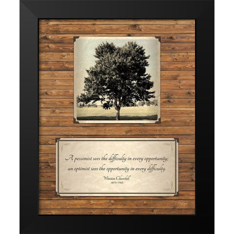 Opportunity Black Modern Wood Framed Art Print by Jones, John