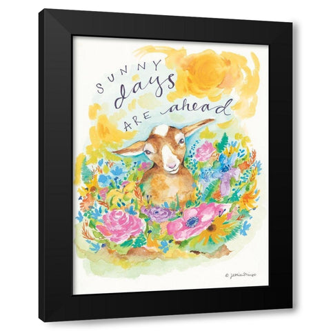 Sunny Days Ahead Black Modern Wood Framed Art Print with Double Matting by Mingo, Jessica