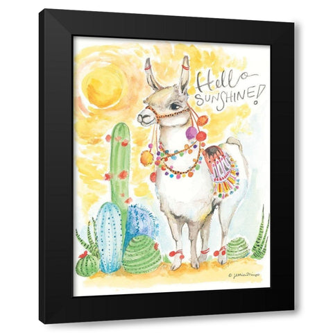 Hello Sunshine Black Modern Wood Framed Art Print with Double Matting by Mingo, Jessica