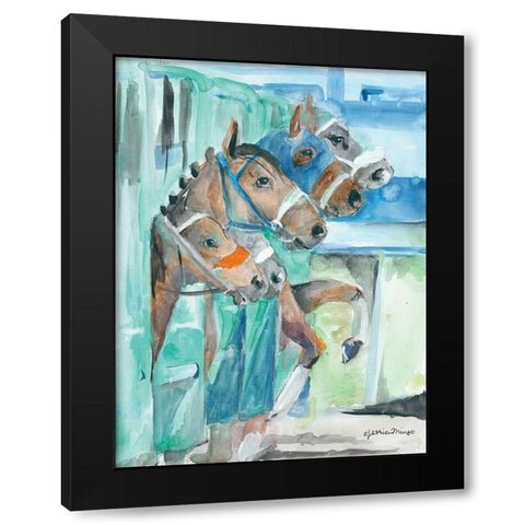 Starting Line Black Modern Wood Framed Art Print by Mingo, Jessica