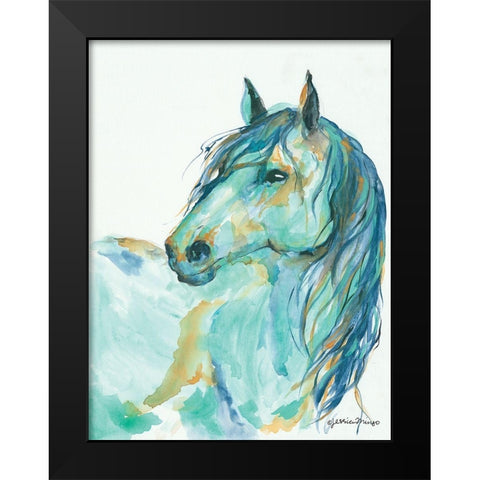 River II Black Modern Wood Framed Art Print by Mingo, Jessica