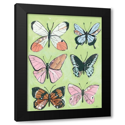 Butterfly Beauty Black Modern Wood Framed Art Print with Double Matting by Mingo, Jessica