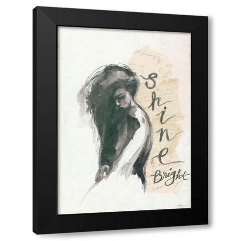 Shine Bright Black Modern Wood Framed Art Print by Mingo, Jessica