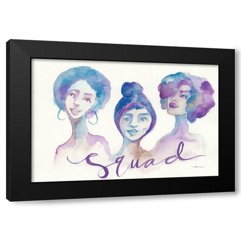 Squad Black Modern Wood Framed Art Print by Mingo, Jessica
