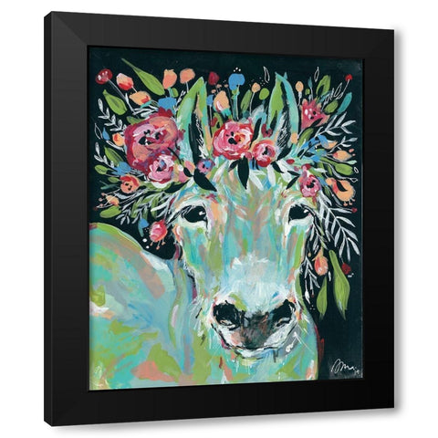 Camilla Black Modern Wood Framed Art Print with Double Matting by Mingo, Jessica