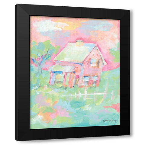 Sherbet Cottage Black Modern Wood Framed Art Print by Mingo, Jessica
