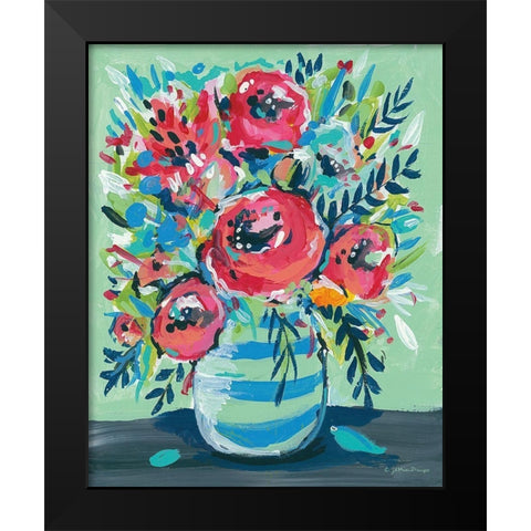 Sophias Flowers Black Modern Wood Framed Art Print by Mingo, Jessica