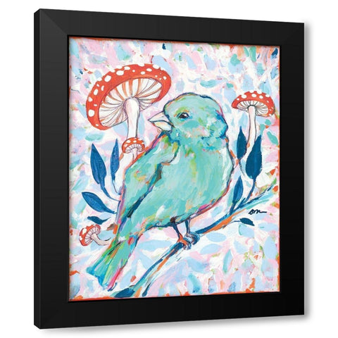 Mushroom Forest Black Modern Wood Framed Art Print with Double Matting by Mingo, Jessica