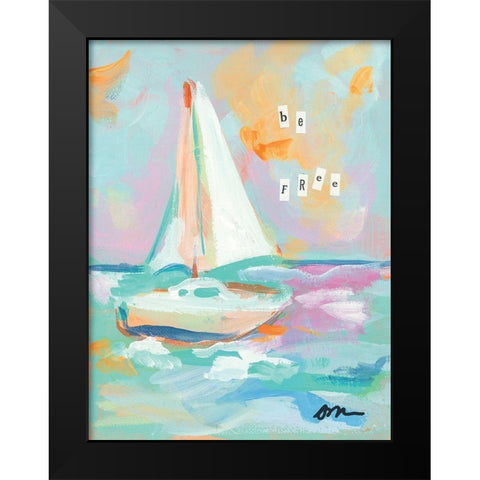 Sailboat II    Black Modern Wood Framed Art Print by Mingo, Jessica