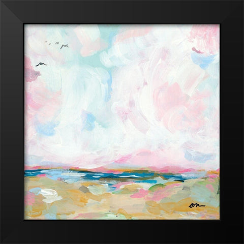 Beach Days I Black Modern Wood Framed Art Print by Mingo, Jessica