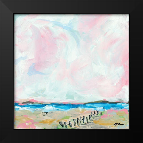 Beach Days II Black Modern Wood Framed Art Print by Mingo, Jessica