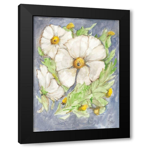 Mitilija Poppies Black Modern Wood Framed Art Print with Double Matting by Mingo, Jessica