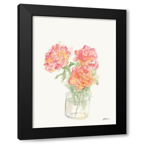 Amys Roses Black Modern Wood Framed Art Print with Double Matting by Mingo, Jessica