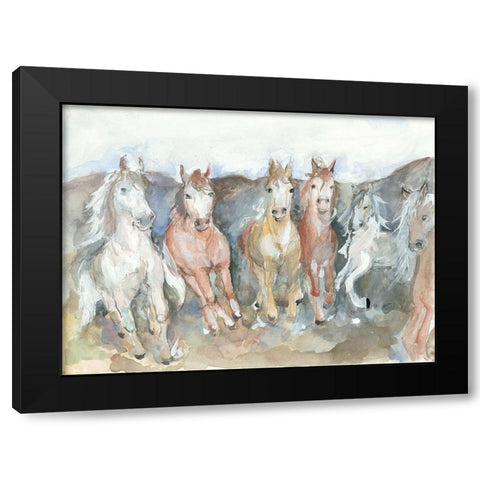 Kinetic Black Modern Wood Framed Art Print by Mingo, Jessica