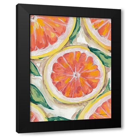 Blood Orange Black Modern Wood Framed Art Print with Double Matting by Mingo, Jessica