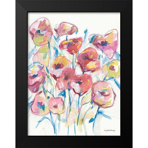 Colorful Floral II Black Modern Wood Framed Art Print by Mingo, Jessica