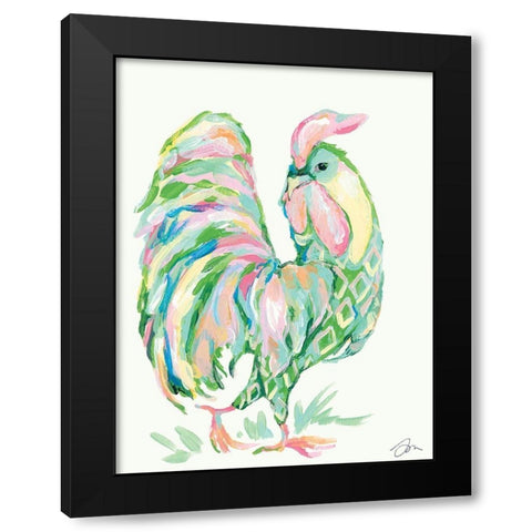 Struttin Black Modern Wood Framed Art Print with Double Matting by Mingo, Jessica