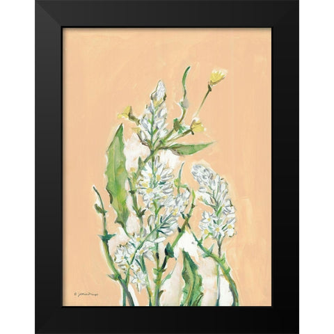 Spring Flora Black Modern Wood Framed Art Print by Mingo, Jessica