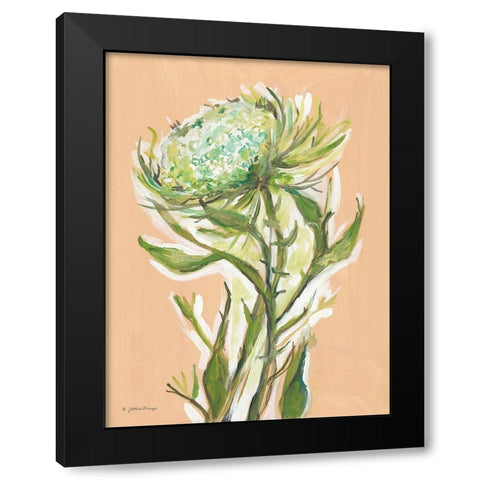 Spring Greens Black Modern Wood Framed Art Print with Double Matting by Mingo, Jessica