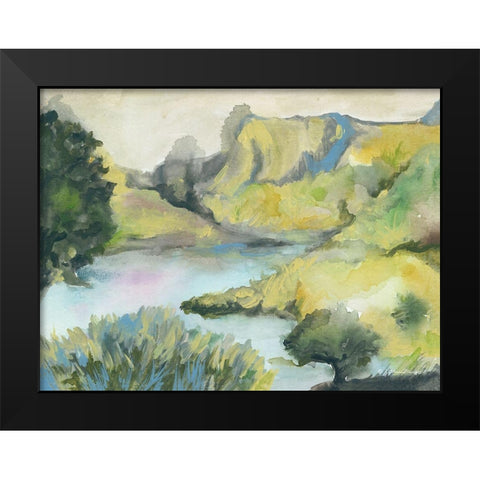 A Place of Beauty Black Modern Wood Framed Art Print by Mingo, Jessica