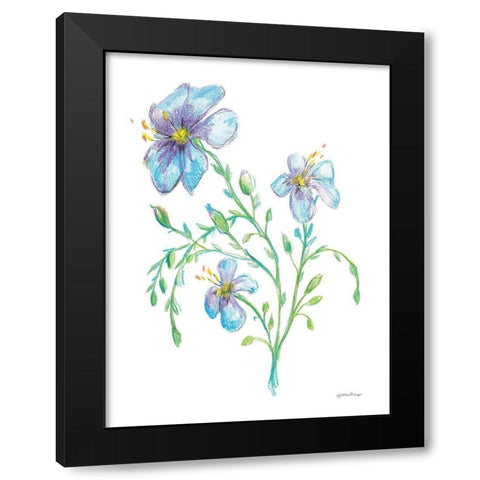 Wild Flax Black Modern Wood Framed Art Print by Mingo, Jessica