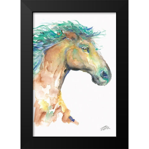 Sea and Sand Black Modern Wood Framed Art Print by Mingo, Jessica