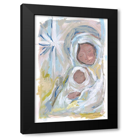 Mary Black Modern Wood Framed Art Print by Mingo, Jessica