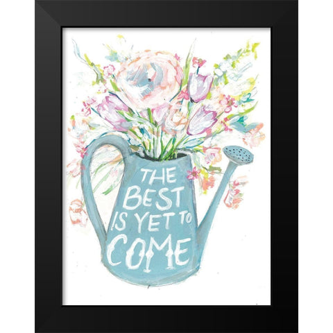 The Best Floral Black Modern Wood Framed Art Print by Mingo, Jessica