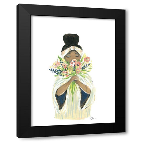 Fragrant Flowers Black Modern Wood Framed Art Print by Mingo, Jessica